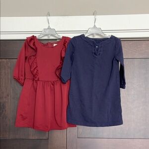 Gap Girls Maroon and Navy Dresses Size XS 4/5